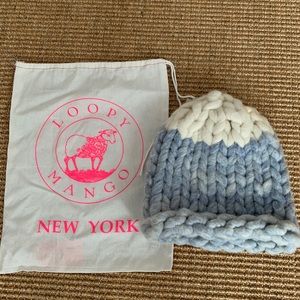 Loopy Mango knit hat